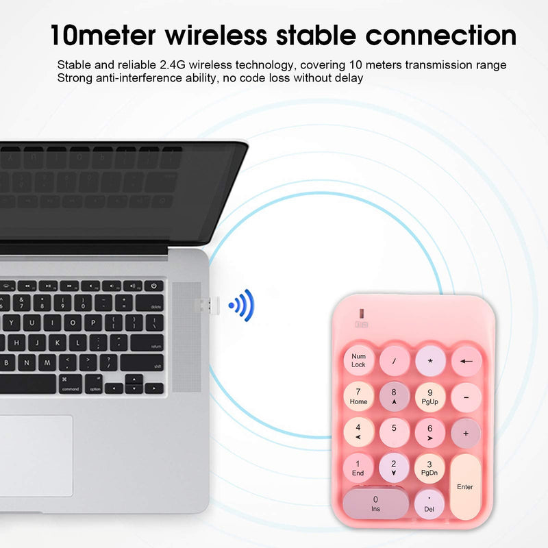 Wireless Numeric Keypad, Mini Digital Numpad 18 Keys Ergonomic Number ...