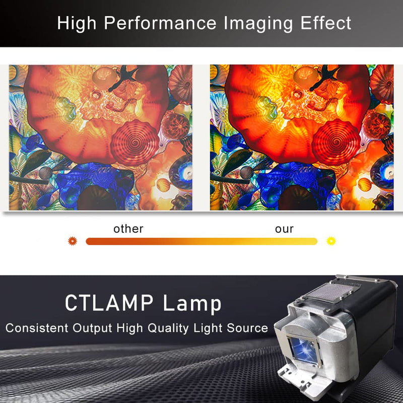 [Australia - AusPower] - CTLAMP A+ Quality VLT-XD600LP / 499B056O10 Replacement Projector Lamp with Housing Module Compatible with Mitsubishi XD600U FD630U WD620U XD600U-G FD630U-G GX740 GX745 