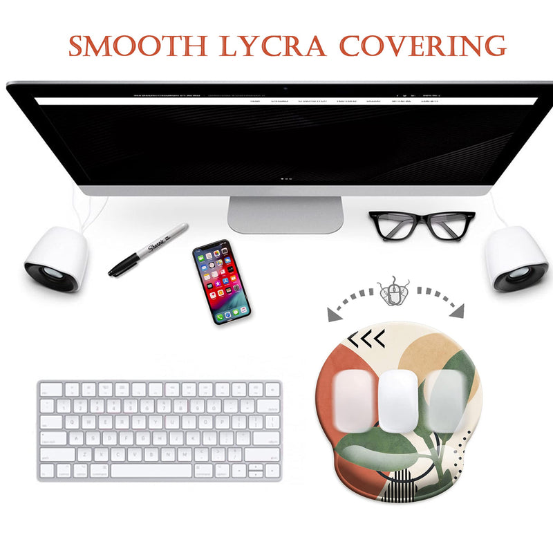 [Australia - AusPower] - HOPONY Ergonomic Mouse Pad with Wrist Support Gel Mouse Pad with Wrist Rest, Comfortable Computer Mouse Pad for Laptop, Pain Relief Mousepad with Non-Slip Rubber Base, 9 x 10 in,Modern Abstract Modern Abstract 