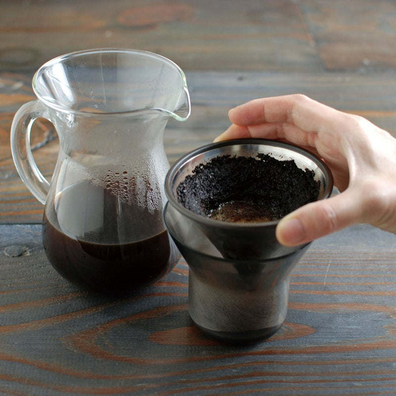 [Australia - AusPower] - Kinto 1.1 Liter Carafe Coffee Set with Strainer No Need for Paper Filters 4 cup, 1.0 L 