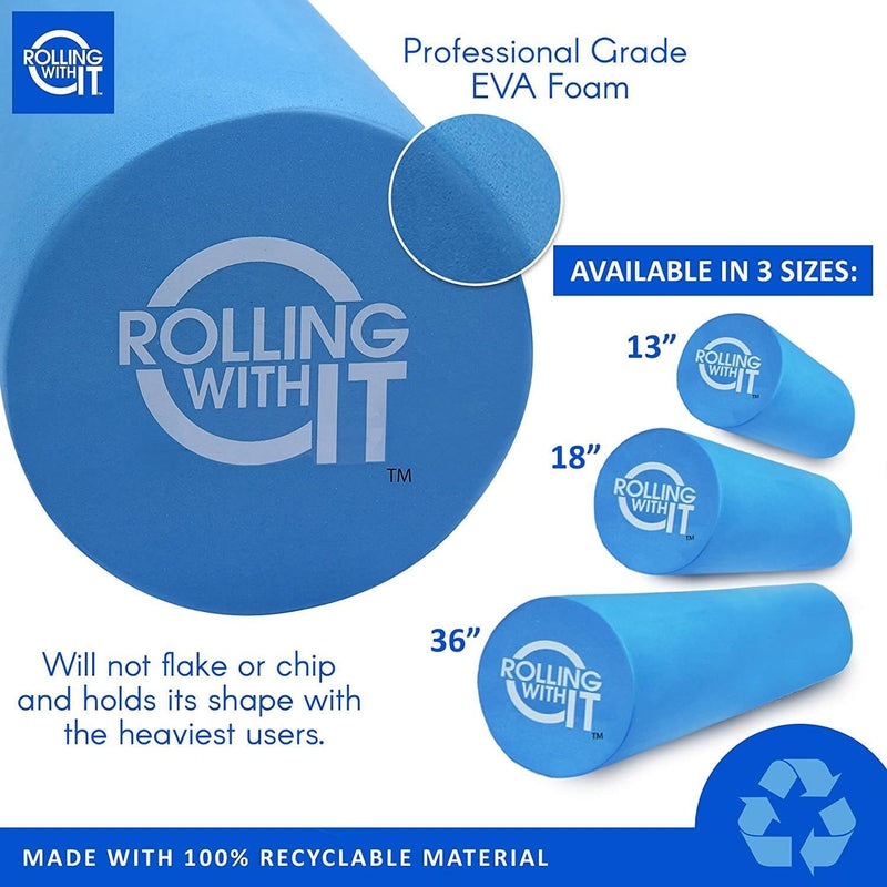 [Australia - AusPower] - Therapeutic Grade Premium EVA Foam Roller - Tight Muscles Pain Relief, Best Firm High Density Foam Rollers for Exercise, Perfect Method to Melt Soreness, Eco-Friendly Back Roller - Select Size Below 13 x 6 Inch 