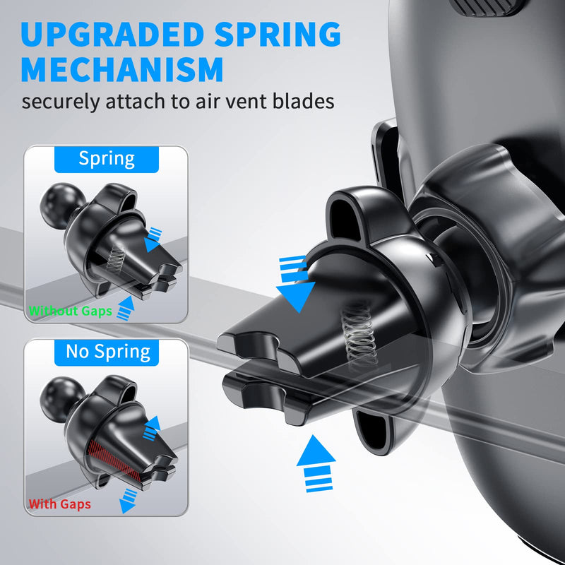 [Australia - AusPower] - [2022 Upgraded] 3-in-1 Stable Car Phone Mount, Long Arm Suction Cup Phone Holder for Car Dashboard Windshield Air Vent Universal Hands Free Clip Cell Phone Holder, Compatible with All Cellphone 