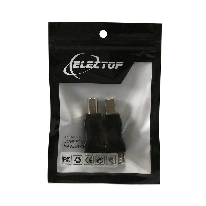 [Australia - AusPower] - ELECTOP 2 Pack USB 2.0 A Female to USB B Print Male Adapter Converter 