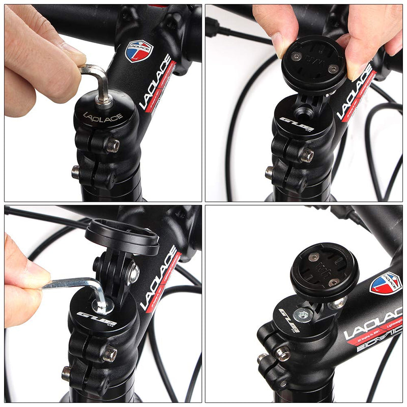 [Australia - AusPower] - Bike Computer Stem Top Cap Mount Holder Compatible with Garmin Edge Compatible with Wahoo Elemnt Compatible with Bryton Compatible with Cateye,Angle Adjustable 
