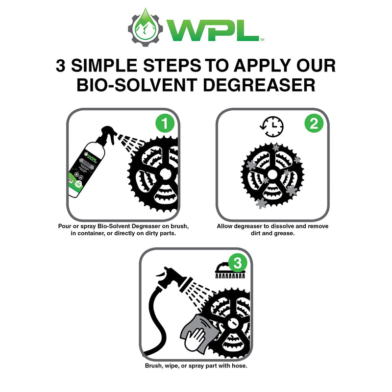 [Australia - AusPower] - WPL Bio-Solvent Bike Degreaser 473ml - Premium Bike Chain Degreaser Cleaner with Liquid Spray Function for Road and Mountain Bikes 