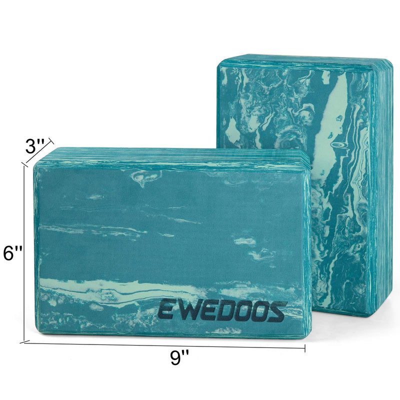 [Australia - AusPower] - Ewedoos Yoga Blocks 2 Pack Eco Friendly Yoga Block High-Density Non-Slip Yoga Block Set for Yoga Pilates 