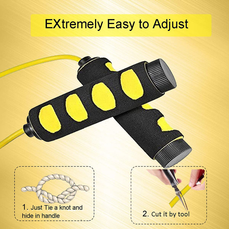 [Australia - AusPower] - Ponydash Jump Rope, Jump Ropes for Kids, 2 Pack Kids Jump Rope Lightweight &Adjustable &Durable jumping rope for Fitness-Speed Jump Rope for Women Men Youth, Foam Grips Handles for , Workout 