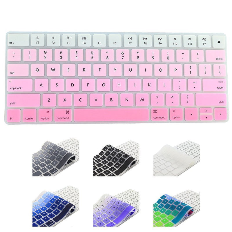 [Australia - AusPower] - JIFF 2 in 1 Bundle - Silicone Soft Skin Protector Covers for Apple Magic Keyboard (MLA22LL/A) with US Layout and MAC Apple Magic Mouse (Pink) Pink 