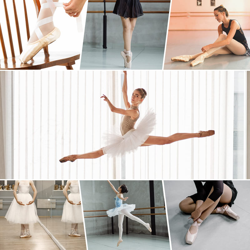 [Australia - AusPower] - DoGeek Satin Pointe Shoes for Girls and Ladies Professional Ballet Dance Shoes with Ribbon for School or Home (Choose One Size Larger) 1 Pink 