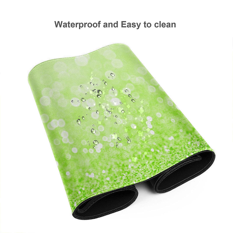 [Australia - AusPower] - Lime Green Glitter Gaming Mouse Pad Large XL Long Extended Pads Desk Mat Big Mousepad for Home Office Decor Accessories Lime Green Glitter 