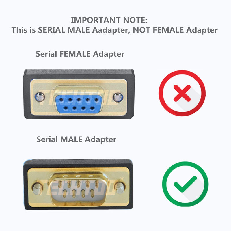 [Australia - AusPower] - TECHTOO USB 2.0 to Serial Adapter USB RS232 Cable USB Serial Cable Converter DB9 USB with Prolific Chip Gold Plated for Win10/8.1/8/7/Vista/XP/2000/Andorid/Linux/Mac OS X10.6 & Above (Prolific-3ft) Male Converter-3ft 