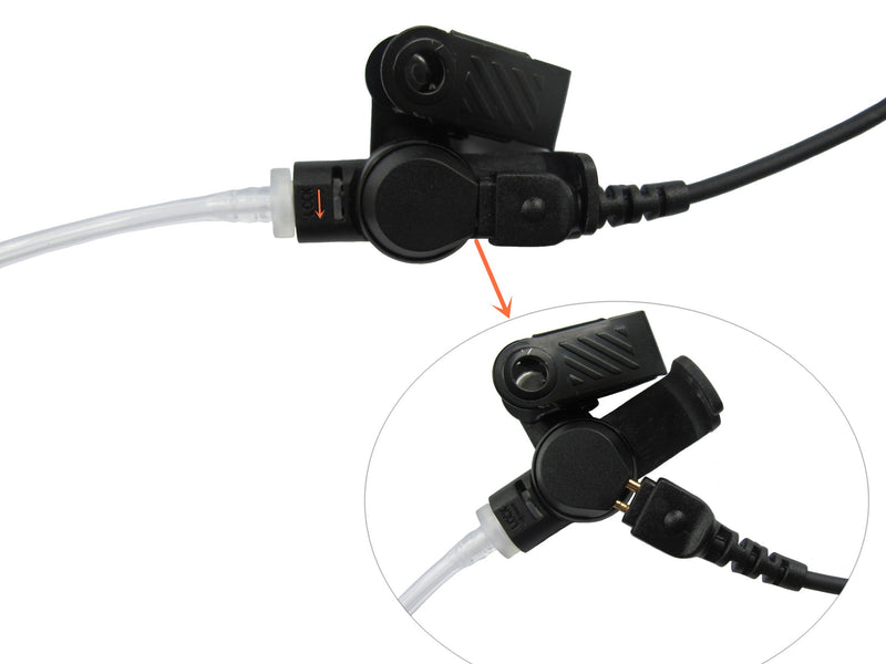 [Australia - AusPower] - bestkong Walkie Talkie Earpiece for Motorola Radio CP200 CP200D PR400 GP88 GP300 P110 CP040 CT150 PRO1150 EP450 SP10 XTN500 2-Wire Covert Surveillance Acoustic Tube Headset PTT Mic 