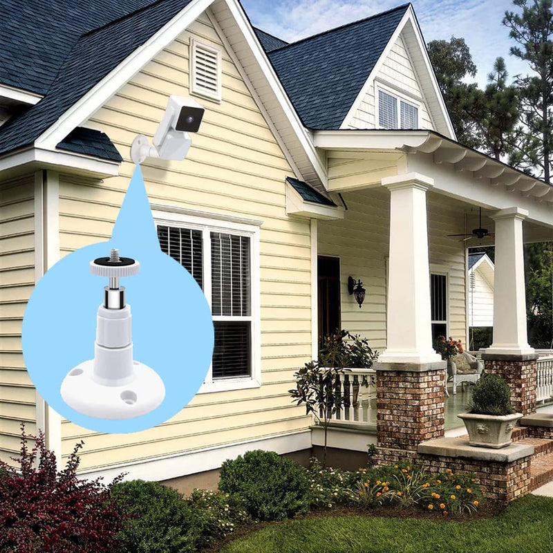 [Australia - AusPower] - Wall Mount for Wyze Cam Pan V3 & Wyze Cam V3 & Wyze Cam Outdoor, 2 Pack 360 Degree Swivel Adjustable Wall Mount Bracket for Wyze Outdoor Indoor Camera System (Wyze Camera is NOT Included) White 