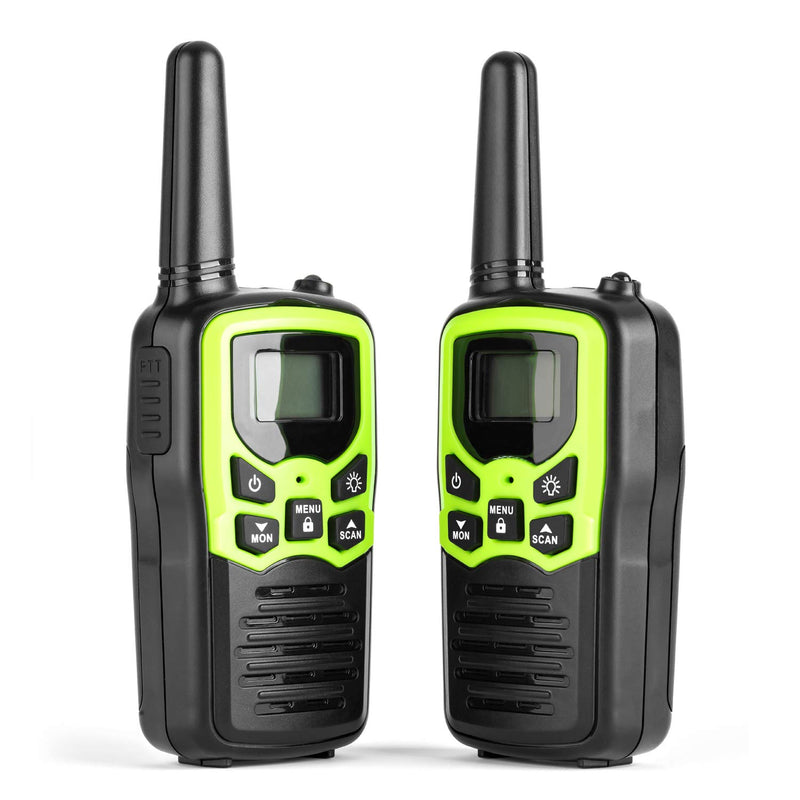 [Australia - AusPower] - Walkie Talkies with Earpiece and Mic, Anliss 22 Channels Long Range Walkie Talkies Battery Operated, Walky Talky, Handheld Two Way Radio, Adult Walkie Talkies for Cruise Ship, Hiking(Green 4 Pack) 