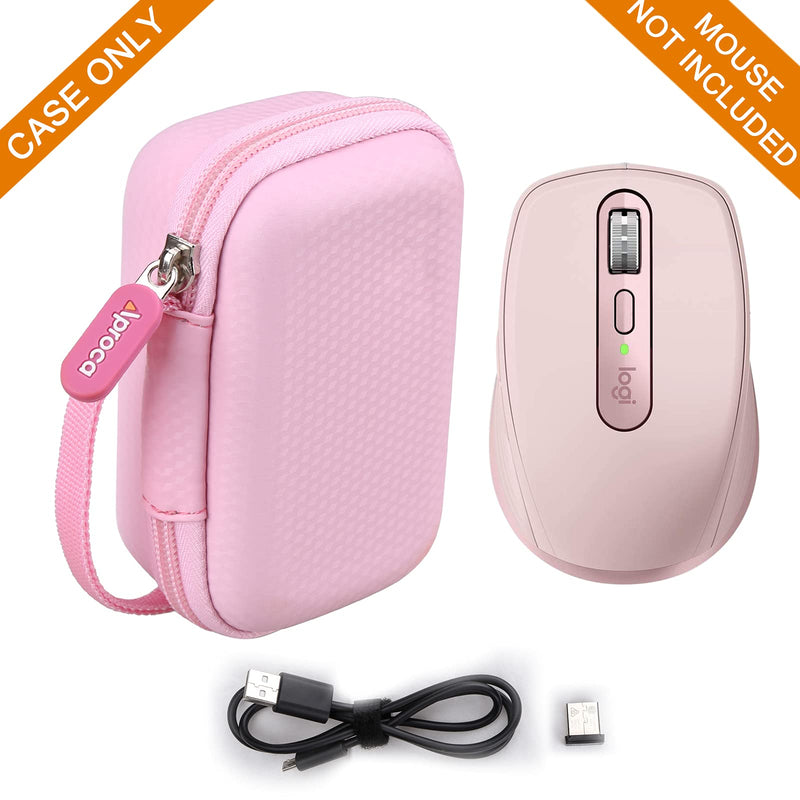 [Australia - AusPower] - Aproca Hard Carrying Travel Storage Case, for Logitech MX Anywhere 3,Anywhere 2,Anywhere 2S Compact Performance Mouse pink 