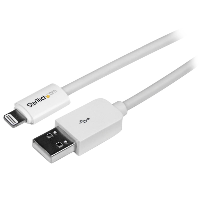 [Australia - AusPower] - StarTech.com 3m (10ft) Long White Apple 8-pin Lightning Connector to USB Cable for iPhone / iPod / iPad - Charge and Sync Cable (USBLT3MW) 10ft 