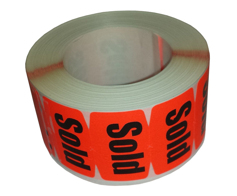 [Australia - AusPower] - Sold Stickers, Fluorescent Red, 1000 