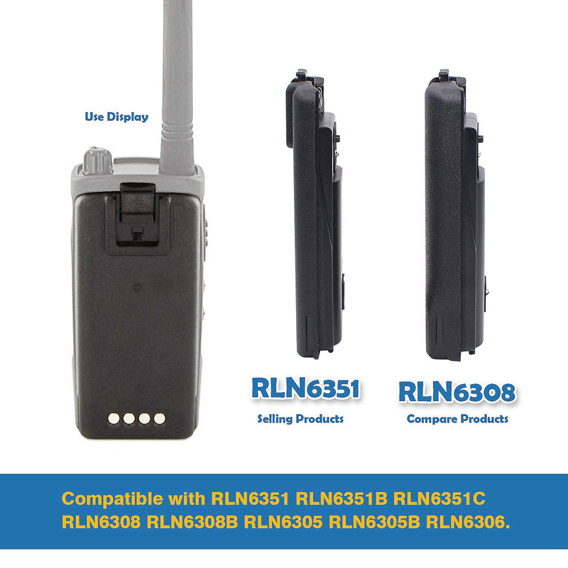 [Australia - AusPower] - RLN6351 RLN6308 RLN6305 1800mAh Li-ion Battery for Motorola CP110 RDU2020 RDU4100 RDU4160D RDV2020 with 1 Pcs Belt Clip 