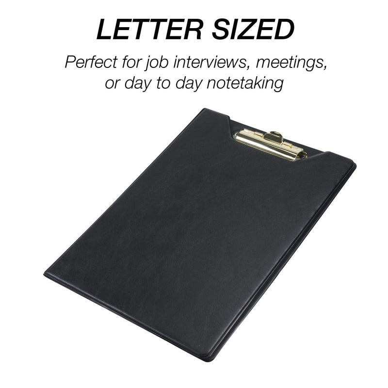[Australia - AusPower] - Samsill Value Padfolio with Clipboard, Letter Size Writing Pad, Black (71410) 