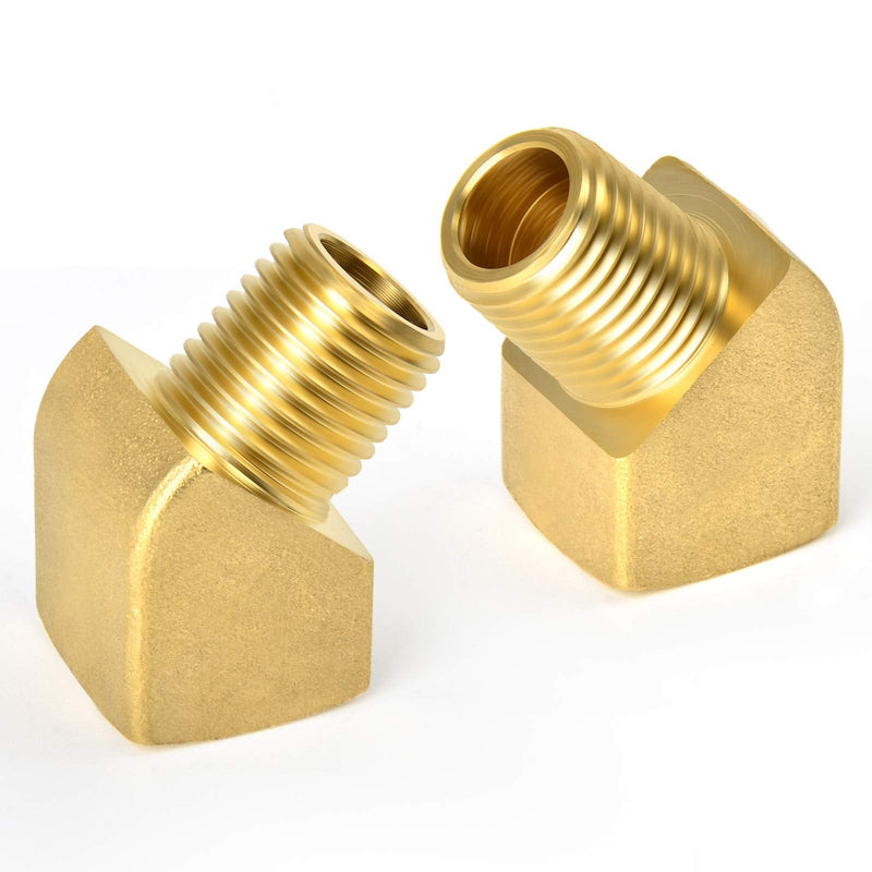 [Australia - AusPower] - GASHER 5PCS 45 Degree Street Elbow Brass Pipe Fitting 1/4" NPT Female x 1/4" NPT Male 5PCS 45-Degree 