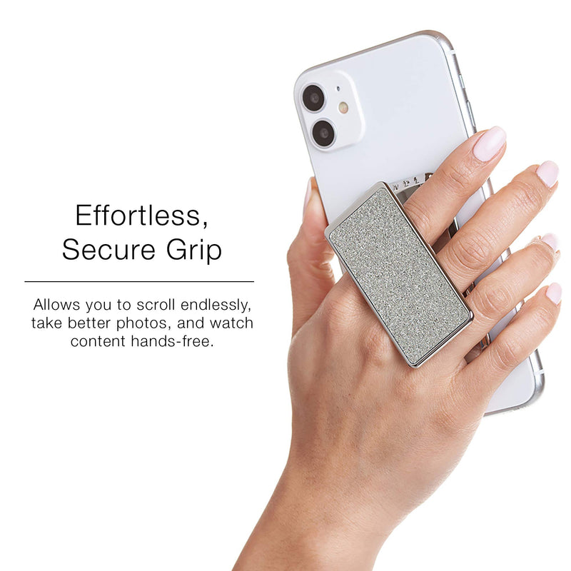 [Australia - AusPower] - HANDL New York Silver Glitter HANDLstick Silver Glitter Grip and Stand for Smartphone 