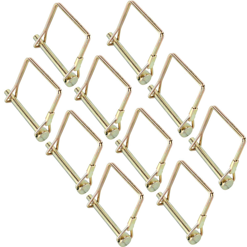 [Australia - AusPower] - YaeGarden 20-Pack Square Shaft Locking Pin Wire Lock Pin Safety Coupler Pin, 3 Sizes Available: 3/8" x 2-1/4", 1/4" x 2-1/4", 5/16" x 2-1/4" (20Pcs: 1/4" x 2-1/4") 20Pcs: 1/4" x 2-1/4" 