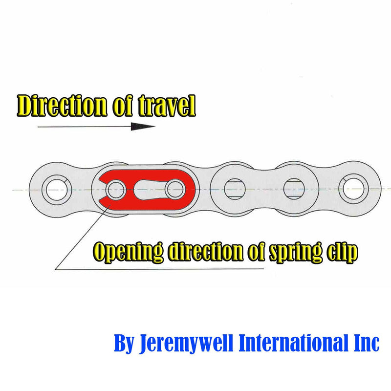 [Australia - AusPower] - Jeremywell 25 Roller Chain 10 Feet with 2 Connecting Links fits for Go Karts, Mini Bikes, Scooters, ATV, MTV, Dirt Bike and Other Industrial Machinery 