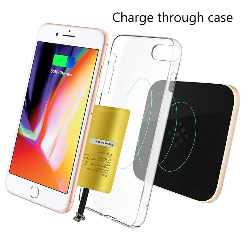 [Australia - AusPower] - 2 Pcs Fast QI Receiver Ultra-Thin Wireless Charging Receiver Adapter Patch for iPhone 7/7 Plus/6/6 Plus/6s/6s Plus/5/5s/5c 5w 1000mAh Compatible All Wireless Charger(2 pcs) for iphone*2 pcs 