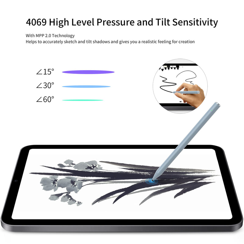[Australia - AusPower] - Bluetooth 4.2 Stylus Pen for Microsoft Surface Pro 8, Laptop 4/3/2/1, Surface Book 3/2/1 Laptop and Other Tablets with 4069 Pressure and Tilt Sensitivity,Palm Rejection,Magnetic Design (Blue) Blue 