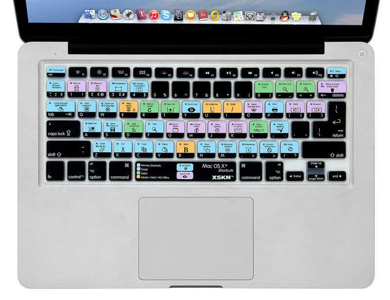 [Australia - AusPower] - XSKN Mac OS X Shortcut Silicone US and EU Common Version Keyboard Skin Cover for 2015 and Before 2015 Released MacBook Air Pro 13 15 17 Inch A1278 A1286 A1297 A1342 A1369 A1398 A1425 A1466 A1502 A1314 