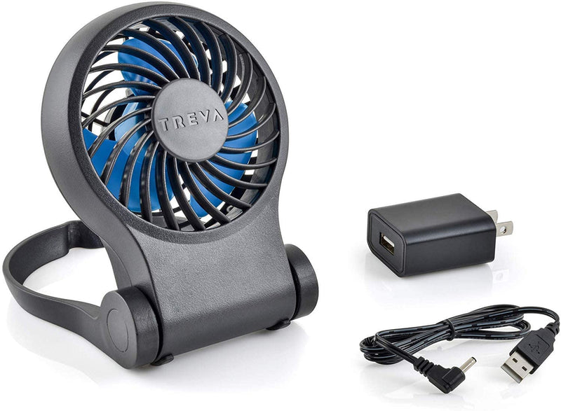 [Australia - AusPower] - Treva 3.5 Inch Portable Desk Fan with USB Port - Small, Compact, Powerful Airflow, AC Adapter Included 1 PACK USB FAN 