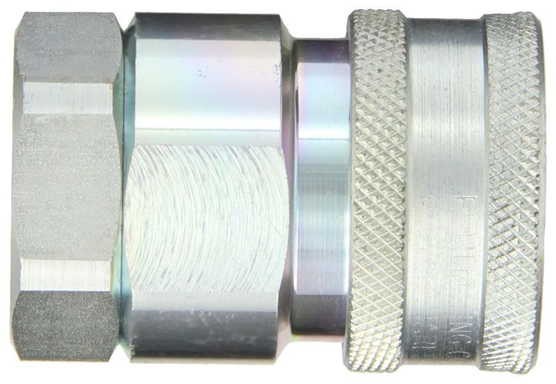 [Australia - AusPower] - Dixon Valve & Coupling Valve 6VF6 Steel Snap-Tite H/IH Interchange Hydraulic Fitting, Valved Coupler, 3/4" Coupling, 3/4" - 14 NPTF Female Thread 