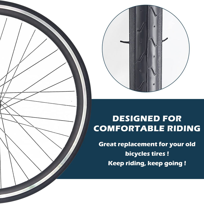 [Australia - AusPower] - Bike Tire 700x23C/25C, Road Bicycle Tire Foldable Replacement, Comfort City Commuter Tires… 700X23 