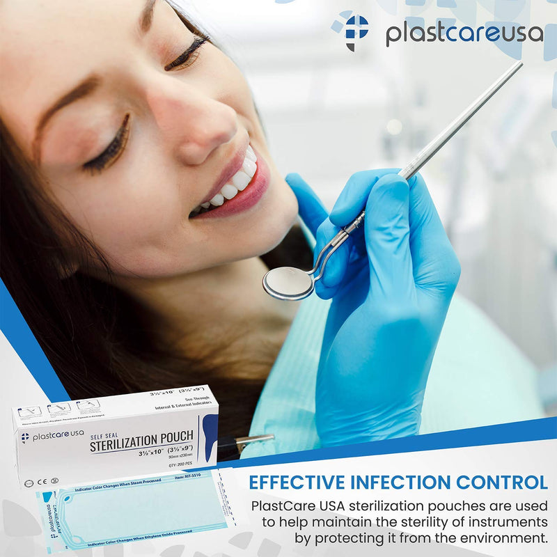 [Australia - AusPower] - 400 2.25 x 4 Inch Self Sterilization Autoclave Pouches for Cleaning Tools, Sterilizer Bags for Dental Offices, Pouch for Dentist Tools, 2 Boxes of 200 