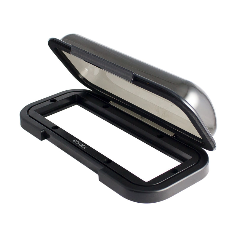 [Australia - AusPower] - EnrockMarine EMCBK1 Universal in Dash Water Resistant Waterproof Tinted Radio Shield Receiver Cover (Black Base) Black Base 