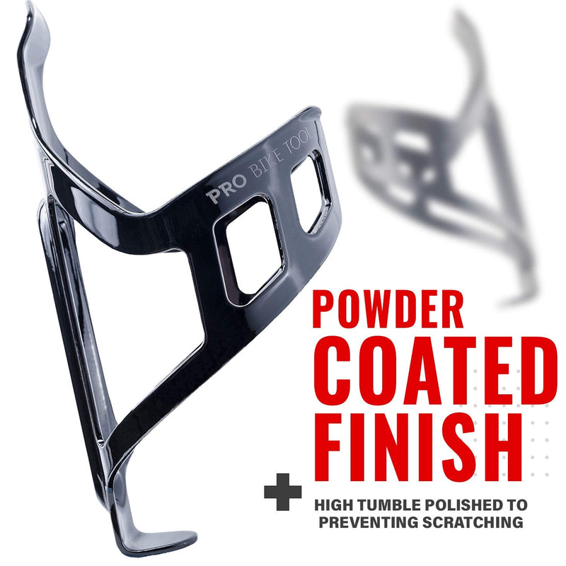 [Australia - AusPower] - PRO BIKE TOOL Bike Water Bottle Holder - Black or White Gloss or Matte Black, Secure Retention System, Lightweight and Strong Bicycle Bottle Cage, Great for Road and Mountain Bikes 