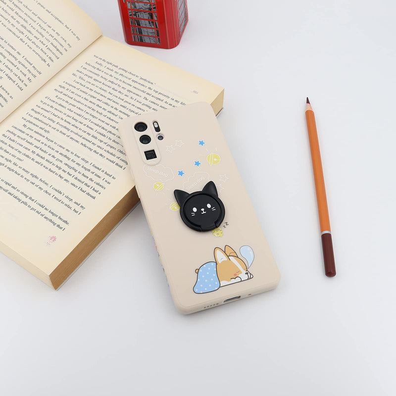 [Australia - AusPower] - LaMignonne Cell Phone Ring Holder Ultra-Thin Cute Cat Metal Finger Grip 360° Rotation 180° Flip Kickstand Phone Grip for Magnetic Car Mount Compatible with All Smartphones (Black) Black 