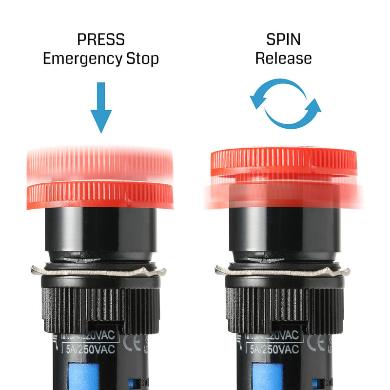 [Australia - AusPower] - Genmitsu CNC Router Emergency Stop Switch Push Button for 3018-MX3/3018-PROVer 