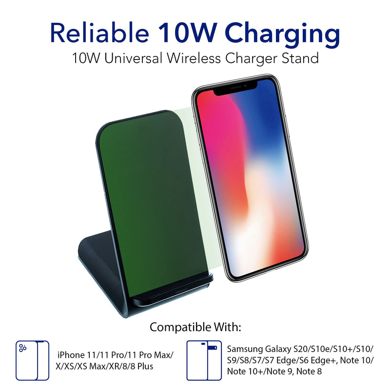 [Australia - AusPower] - Charging Dock Stations - Qi-Certified Wireless Charging Pad for iPhone, Samsung and Lg, Fast Charger Compatible with Most Modern Smartphones, Cell Phone Charging Pad, 10 Watts 