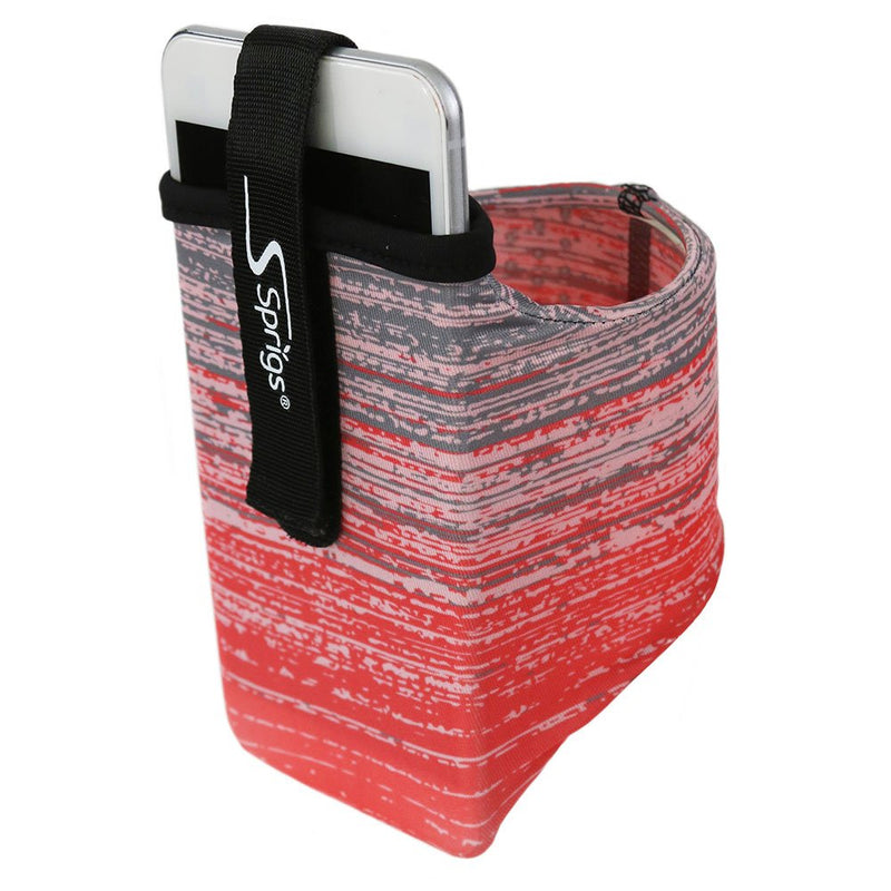 [Australia - AusPower] - Sprigs Phone Armband Sleeve for iPhone x/8/7/6 Plus, Galaxy S7/S6, Google Pixel XL. The Lightest & Most Comfortable Running Armband, Stretches to Fit All Phones with Case for Women & Men Large Coral Blitz 