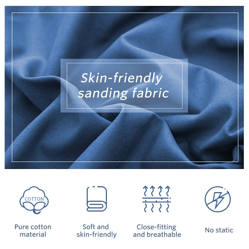 [Australia - AusPower] - Travel and Camping Sheet Sleeping Bag Liner,Lightweight Compact Portable Adult Thin Sleeping Bag Sack,Premium Soft Hotel Sleep Sheet for Traveling Hostels Picnic Blue 82.5 X 45 Inch 