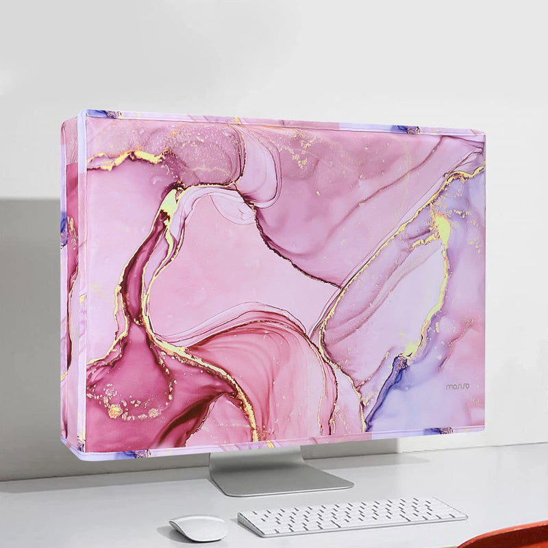 [Australia - AusPower] - MOSISO Monitor Dust Cover 19,19.5,20,20.5,21 inch Anti-Static Dustproof LCD/LED/HD Panel Case Computer Monitor Cover Sleeve Compatible with iMac 21.5 inch,19-21 inch PC,Desktop and TV Marble MO-MBH216 21 inch 