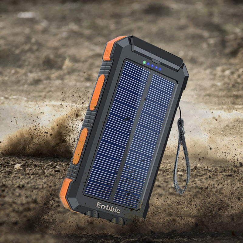 [Australia - AusPower] - Solar Charger 30000mAh Portable Solar Power Bank for External Backup Battery Power Pack Charger Built-in Type C Input Port and Dual USB/Flashlight for All Cell Phones, Tablets and Electronic Devices 