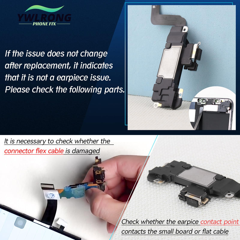 [Australia - AusPower] - YWLRONG Earpiece Speaker for iPhone 11 Pro Max Ear Speaker Replacement for iPhone 11 Pro Max Speaker Replacement with Light Proximity Sensor Flex Cable Earphone Speaker Assembly with Repair Tools Black-11 Pro Max 