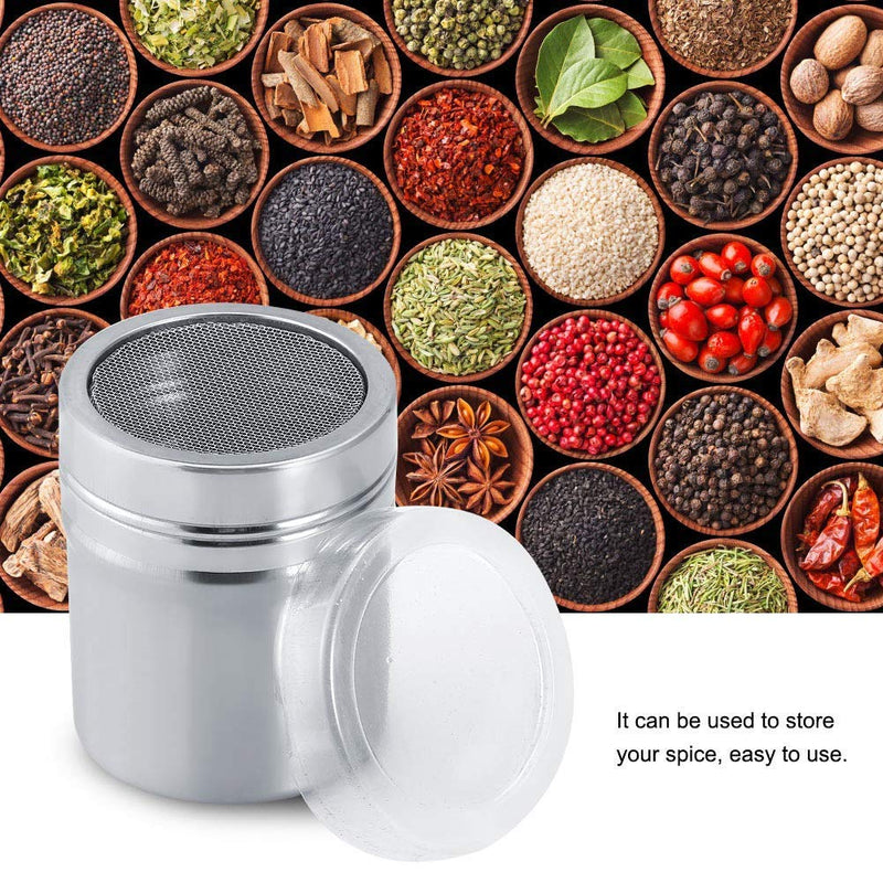 [Australia - AusPower] - Spice Jars with Shaker Lids, Stainless Steel Travel Spice Containers Moisture Proof Empty Spice Bottles for Powder Salt Cinnamon Sugar Pepper Cocoa Flour 