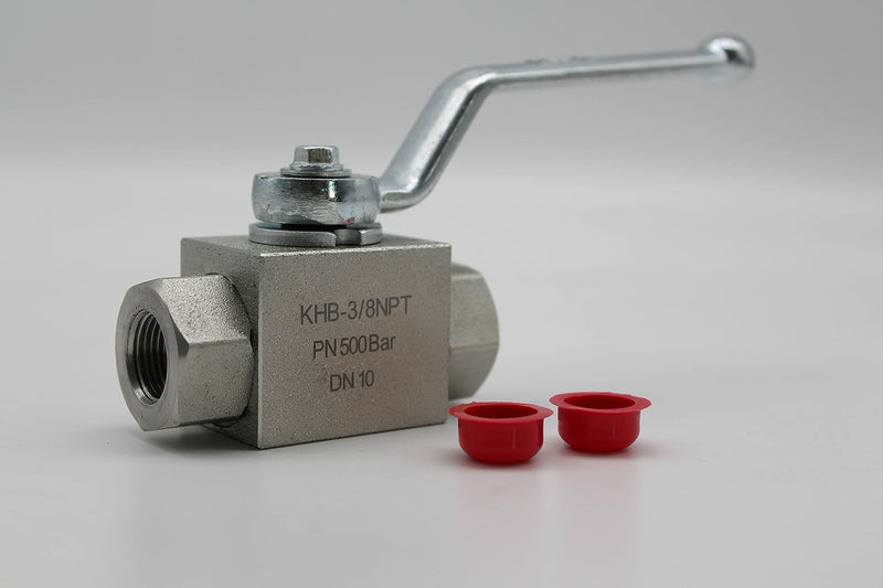 [Australia - AusPower] - KHB-3/8NPT Hydraulic Ball Valve 7250 PSI High Pressure 2 Way 3/8 "NPT KHB Shut-Off Ball Valve With 3/8 Quick Connect Plug 