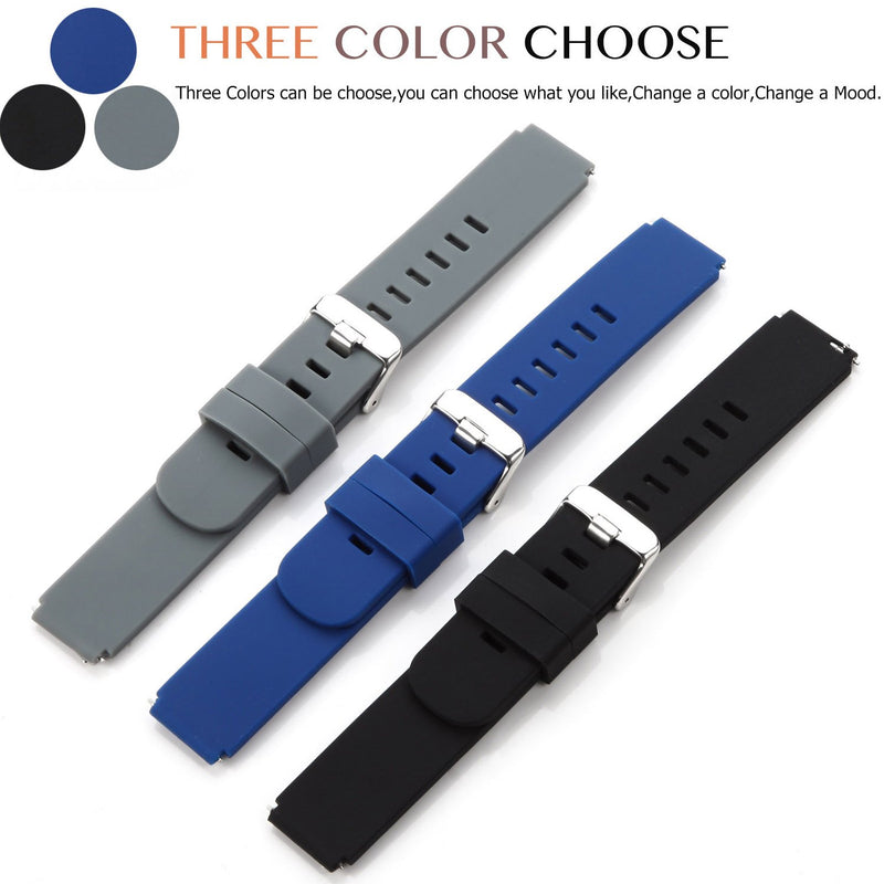 [Australia - AusPower] - VIMVIP Easy Installed Long-Lasting Genuine Soft Silicone Bracelet Strap Wrist Watch Band for Samsung Gear S2 Classic Smart Watch and Moto 360 2nd Smart Watch 42mm (Blue) 
