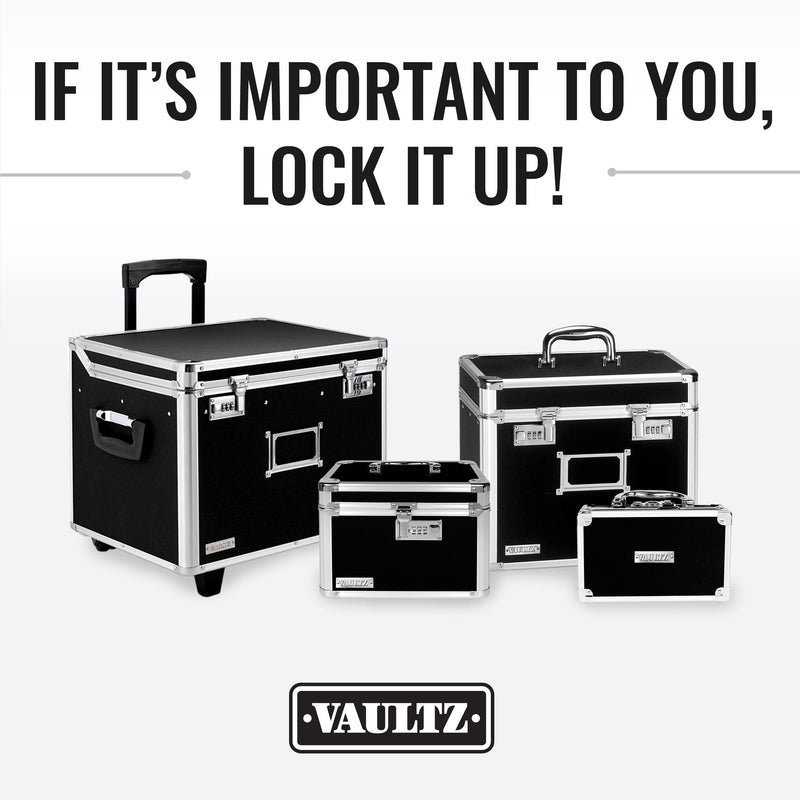[Australia - AusPower] - Vaultz Medicine Lock Box w/ Combination Lock - 5 x 7 x 5" Cabinet Safe, Black 