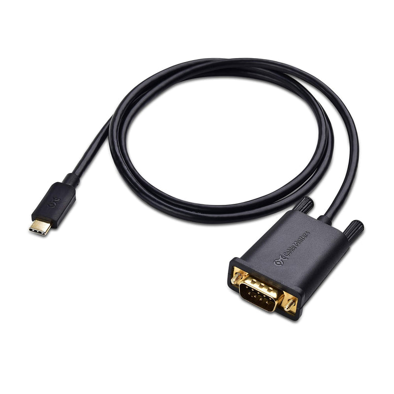 [Australia - AusPower] - Cable Matters USB C to Serial Adapter Cable (USB-C to Serial, USB C to DB9, USB C to RS232) 3 ft - Thunderbolt 4 / USB4 / Thunderbolt 3 Port Compatible with Dell XPS 13, 15, Surface Pro and More 