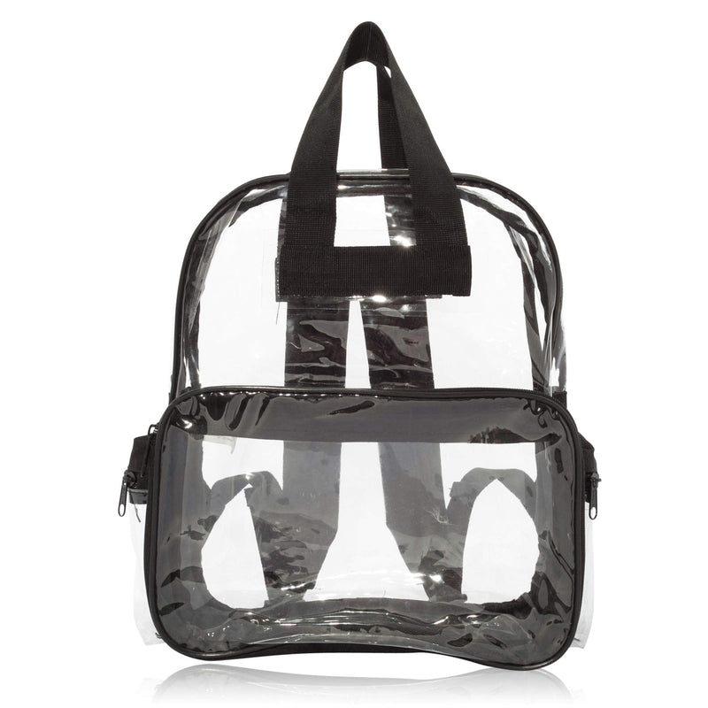 [Australia - AusPower] - DALIX Small Clear Backpack Bag in Black 
